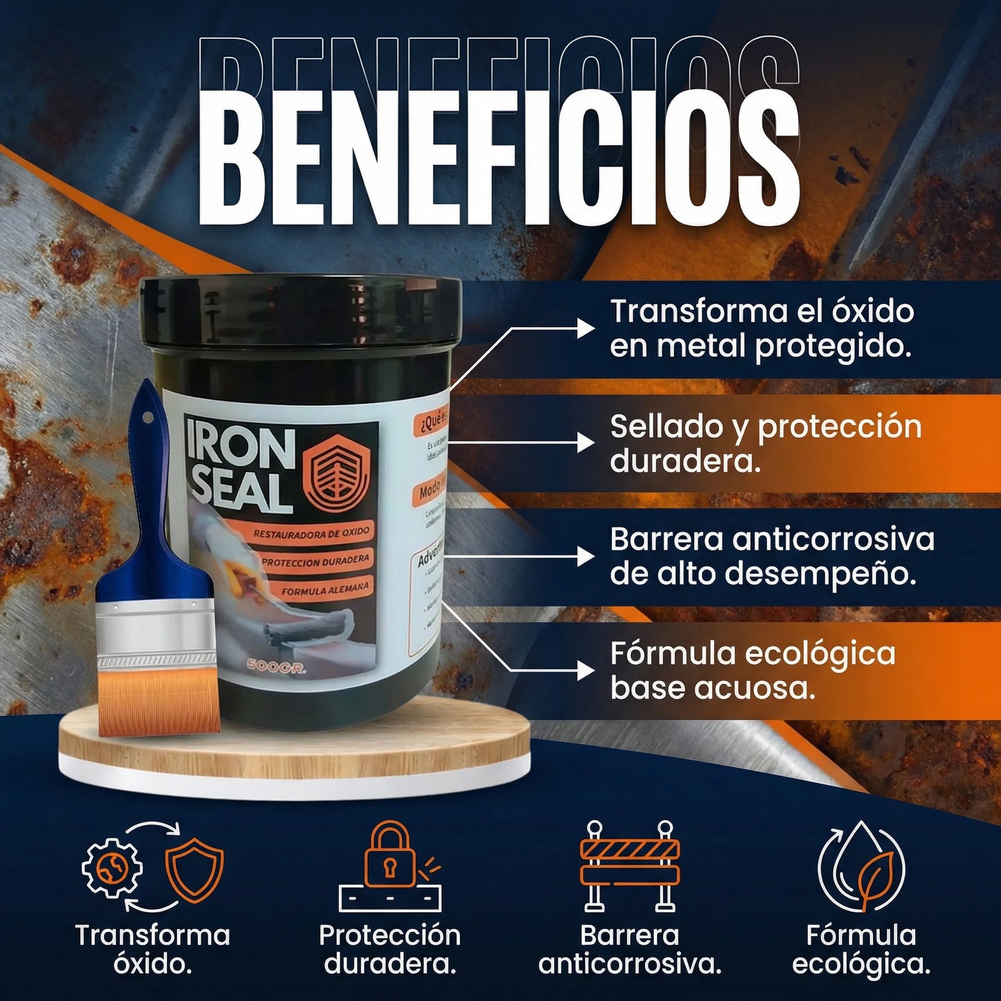 Iron Seal Reparación: Elimina Óxido y Protege Superficies Metálicas